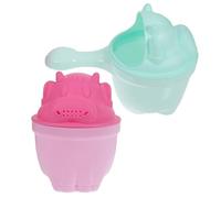 Veemoon 2Pezzi Tazza per Lavare per Design Forma Materiale Resistente e Facile Usare per Bagno e Shower Colori Verde Rosa