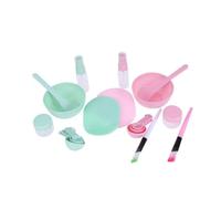 Veemoon 2set Strumenti per Maschere Facciali Ciotola in Silicone per Mescolare Pennello e Cucchiaio Dosatore Spugnetta Detergente Flacone Spray e Stick per Maschere per Uso Quotidiano e Re