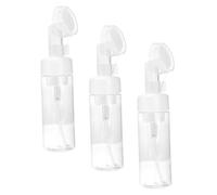 Veemoon 3 pezzi Bottiglie Schiuma Trasparenti con Spazzola Dispenser Pompa Riutilizzabile per Saponi Liquidi Shampoo e Lozioni Bottiglie Schiumogene Portatili in Pet