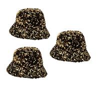 Veemoon 3 Pezzi Cappello con Paillettes per Performance e Cosplay Accessorio Unisex per Leggero e Facile Indossare