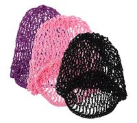 Veemoon 3 Pezzi Donna Fatta Mano Crochet Elastica Traspirante per Raccolti Eleganti Copricapo Morbido per Lunghi per Danza Yoga e