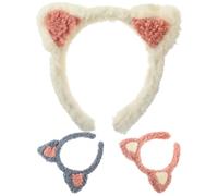 Veemoon 3 Pezzi Fasce per Capelli con Orecchie di Gatto Morbide e Colorate Fascia Skincare per Trucco e Lavaggio Viso Donna Accessorio Cute per Spa e Beauty Routine