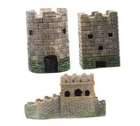 Veemoon 3 Pezzi In Miniatura Modello Paesaggio Fortino Scultura Castello Europeo Figurina Tavolo Di Sabbia Castello Europeo Decorazioni Modello Fortino Tavolo Di Sabbia Costruzione Tavolo