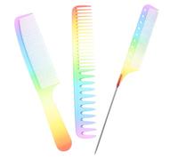 Veemoon 3 pezzi Pettine in Trasparente con Denti e Standard per Styling Accessori Professionali per Salone e Domestico