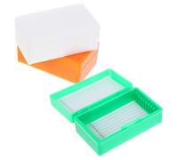 Veemoon 3 Pezzi Scatola per Vetrini da Microscopio in Plastico Scorrimento, Contenitore Pratico per 10 Diapositive, Multifunzionale per Esperimenti di Laboratorio