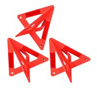 Veemoon 3 Pezzi Triangolo di Sicurezza Riflettente in Pvc Arancione per Auto Pieghevole e Facile da Riporre, per Situazioni di Emergenza e Guida Notturna