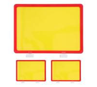 Veemoon 3 porta carte magnetici trasparenti per scaffali in metallo | Porta etichette in plastica formato A4 per scaffalature da magazzino, trasparente, con tasca riutilizzabile, per un rapido
