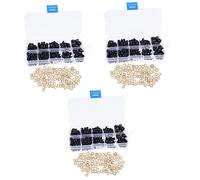 Veemoon 3 Set Peluga degli Occhi della Bambola Massa di Grandi Dimensioni Occhi Artigianali Bambole Impostore Accessori Occhi Giocattolo per Occhio Plastica Nero 200 Pezzi*3