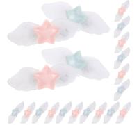 Veemoon 30 Mollette per Chioma a Forma di Piume e Stelle Accessori Decorativi Eleganti per Donne e Ragazze Forcine Leggere Colorate Rosa e Blu per Feste Matrimoni e Saggi di Danza