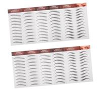 Veemoon 30 Pezzi Adesivi Sopracciglia Impermeabili Naturale Realistico Timbro Sopracciglia Water Transfer Riutilizzabili per Veloce e Modellatura Precisione