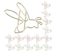 Veemoon 36 Pezzi Clip Fermagli Metallici per Carta a Forma di Ape, Graffette Decorative Color Oro e Rosa, Porta Memo Segnalibro per Ufficio e Scuola, Morsetti per Organizzazione Documenti