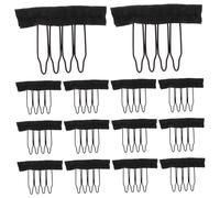 Veemoon 3borse Sacchetti Di Pettini Denti d Acciaio Per Parrucche Con Striscia Di Accessori Sicuri e Facili Da Usare Per Cappucci e Toupet Totali