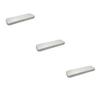 Veemoon 3pezzi Astuccio Metallo Frosted Ferro Scatola Rectangolare Per Penne e Matite Per Studenti Argento