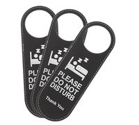 Veemoon 3pezzi Cartelli Porta Non Disturbare e Make up in Pelle Da Durevoli e Reversibili Per Hotel Pensioni Bar e Club