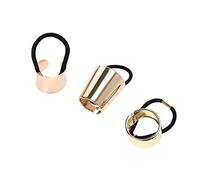 Veemoon 3pezzi Cercchietto per Capelli Donna in Metallo Elastici per Capelli in Lega Polsini Circolari in Metallo in Stili per Donne e Ragazze