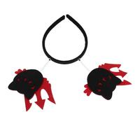 Veemoon 3pezzi Cercehietto Da Gatto Nero Per Halloween Fascia Per Capelli Bopper Da Gatto Per Cosplay Copricapo Da Malvagio Per Feste in Maschera Accessori Per Travestimenti