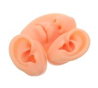 Veemoon 3pezzi Orecchio in Silicone Morbido Naso e Bocca Umani Parti del Corpo in Silicone Flessibile per Esercitazioni di Piercing e Trucco Set Realistico