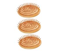 Veemoon 3pezzi Pettine Massaggiatore per Capelluto in Bambù Spazzola per Capelli Antistatica senza Manico per Crescita dei Capelli e Miglioramento della Circolazione