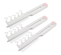 Veemoon 3pezzi Pettine per Piastra Forma di V Pettine Lisciante Pieghevole per Capelli Antistatico Portatile da Viaggio per Styling dei Capelli