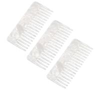 Veemoon 3pezzi Pettini Denti Larghi per Capelli Pettine Professionale Antistatico per Styling Pettini Laterali Francesi in Acetato Strumenti per Parrucchieri per Capelli Bagnati