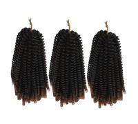 Veemoon 3sets Capelli Intrecciati Primaverili Ciocche Spirale Uncinetto per Dreadlock Estensioni Capelli Morbide e Flessibili per Cambi di Acconciatura