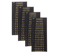 Veemoon 4 Adesivi per Tastiera Chitarra per Principianti Decalcomanie Note e Accordi per Chitarra Elettrica e Acustica Adesivi per Tasti Guida per Dita e Scala Musicale Accessori per