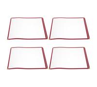 Veemoon 4 Copertine Protettive per Menu Ristorante Trasparenti in Pvc 12,4 X 9 Pollici, Custodia Singola Pagina Resistente e Facile da Pulire, Porta Menu Professionale per Bar,