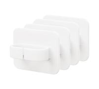 Veemoon 4 Ganci da Parete Multiuso Adesivi in Hips Antiruggine per Cucina e Bagno Porta Spray e Asciugamani Ganci Creativi senza Fori per Casa Camera e Soggiorno Design Moderno