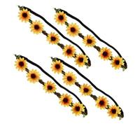 Veemoon 4 Pezzi Banda Per in Stile Hawaiano Accessori Per Hawaii Fascia Floreale Accessori Per Costumi Hawaii Decorazioni Di Compleanno Estive Banda Elastica