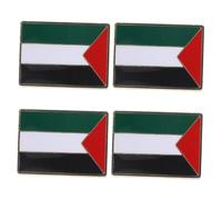 Veemoon 4 Pezzi distintivo della bandiera spilla per sciarpa distintivo Pin della bandiera palestinese perno zaini spilla da viaggio internazionale Spille Metallo