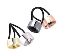 Veemoon 4 pezzi Elastici per con Fermagli Accessori Moda per Donne e Ragazze Fasce Elastiche per Cavallo Oro Rosa e Comfort e Tenuta per e Lunghi