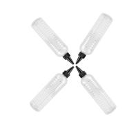 Veemoon 4 Pezzi Flaconi Dosatori Trasparenti con Beccuccio Punta per Tintura Capelli Bottiglie Spremibili Multiuso con Scala Graduata Riutilizzabili per Olio e Pigmenti