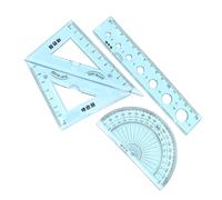 Veemoon 4 pezzi Flessibili Trasparenti Blu per Scuola Righello Curvabile con Scala Chiara per Studenti Geometrici Compatti per Ufficio e