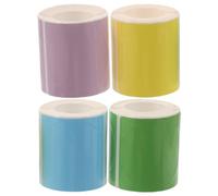 Veemoon 4 rotoli di etichette termiche dirette rotonde, 5 cm, 140 | Etichette adesive termiche rimovibili, impermeabili, resistenti all'olio e all'alcol, per spedizioni, codici a barre