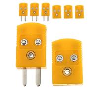 Veemoon 4 Set Connettore Termocoppia Tipo K Femmina Giallo in ABS per Sonda | Facile da Inserire e Scollegare, Trasmissione Stabile del Segnale, Resistente All'usura, Misura Precisa