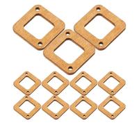 Veemoon 40 Pezzi Orecchini Fai da Te in Legno Grezzo, Charms in Legno Marrone a Blocco Cavo, Stile Minimalista, per Creazione Gioielli e Varie Occasioni