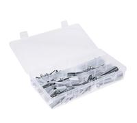 Veemoon 48 Pezzi Bulloni a Farfalla per Pareti Cave in Acciaio al Carbonio | Kit di Ancoraggio per Cartongesso, Installazione Semplice, Affidabilità Elevata, Finitura Argento