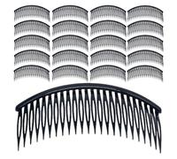 Veemoon 48pezzi Pettine per Capelli con Denti Grande Supporto Scorrevole per Chignon Pettini in Plastica Nera per Styling Accessori per Capelli Raccolti Fermagli per Acconciatura