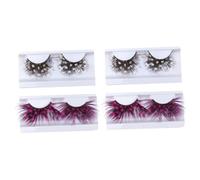 Veemoon 4paia False Eyelashes e Artigianali Riutilizzabili Per e Costumi Per Look Drammatici e Halloween