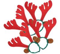 Veemoon 4pezzi Corna Renna per Capelli Cerca di Testa Corna di Cervo Natalizia Copricapo per Feste di Natale Fascia per Capelli Elementi Natalizi Cerca di Costumi Regali di Natale