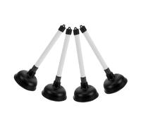 Veemoon 4pezzi Disotturatore per Scarichi WC in Gomma Resistente Sturalavandino Manuale per Bagni Domestici e Pubblici Utensile Pulitore per Scarichi Domestici