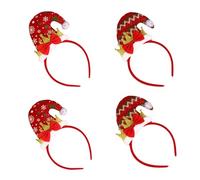 Veemoon 4pezzi Fascia per Capelli Natalizia Decorativa Cerchietto per Feste da Accessori per Capelli per Ragazza e Adulti Design Elementi Natalizi