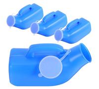 Veemoon 4pezzi Orinatoio Portatile da Viaggio per Uomo Bottiglia per Urina Maniglia Coperchio Anti-versamento Contenitore Portatile in Plastica Adatto per Campeggio Auto Anziani