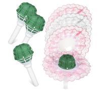 Veemoon 4set Portabouquet con Involucro per Artificiali Portabouquet con Manico per Matrimonio Supporto in Schiuma Morbida Struttura Rinforzata Design Antiscivolo per Sposa