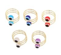 Veemoon 5 Pezzi Anelli Da Donna Alla Moda Anelli Donne Anello Di Dito Gioielli Spirituali Anello Malocchio Per Le Donne Gioielli Per Gli Occhi Ebraico Lega