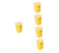 Veemoon 5 Pezzi barile rifiuti sanitari ago syringe disposal container per smaltimento degli aghi a casa per aghi tagliente pp Giallo