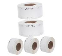 Veemoon 5 Pezzi Etichette Adesive Bianche Scrivibili 2x1" Adesivo Forte e Rimovibile per Organizzazione Ufficio e Casa, Etichette Autoadesive Vuote per Barattoli, Cartelle e