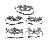 Veemoon 5 Pezzi Maschera per Halloween Maschera per Costume Accessori per Cosplay e Masquerade Adatta per Compleanno e Spettacoli Teatrali