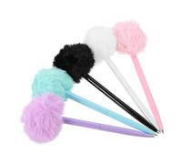 Veemoon 5 Pezzi Penna a Sfera Soffice per Studenti, Set da 5, PP e Peluche | Design a Palla Soffice, Maneggevole e Portatile, per Appunti, Album Fotografici e Regali di Festa