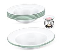Veemoon 5 Pezzi Set Ciotola Scalda Olio in Vetro Trasparente 10 Cm, Piatto di Ricambio per Scaldacera Base Antiscivolo, Supporto per Cera Profumata e Aromaterapia per Uso Domestico